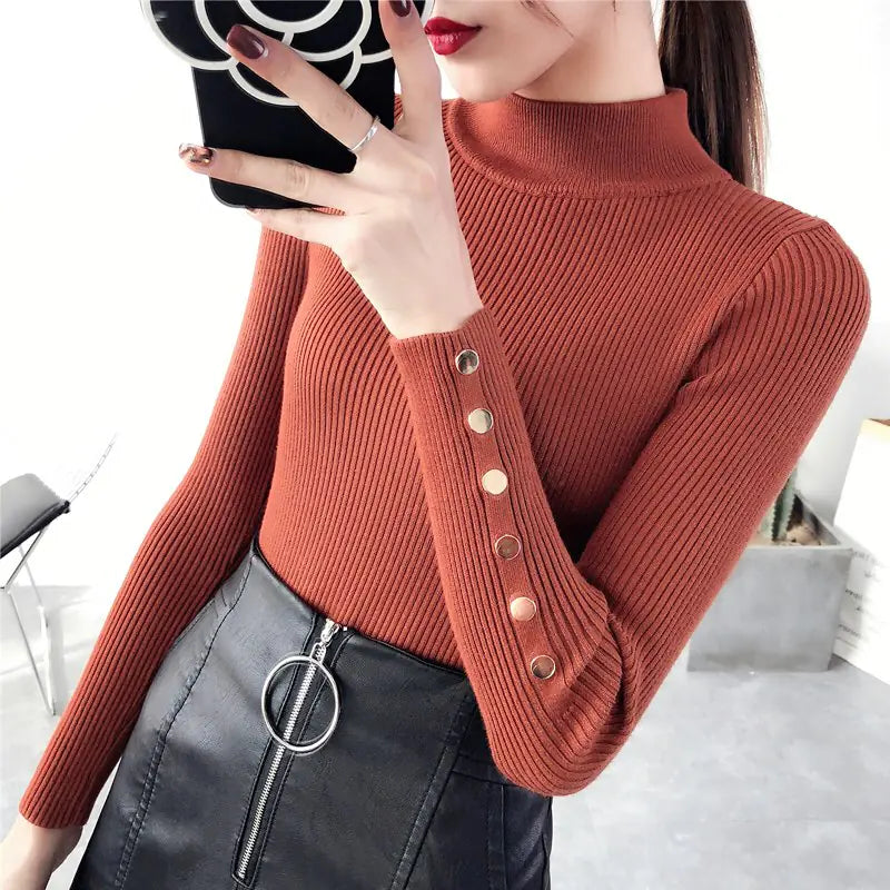 Turtleneck Sweater, Base Layer, Knit Top