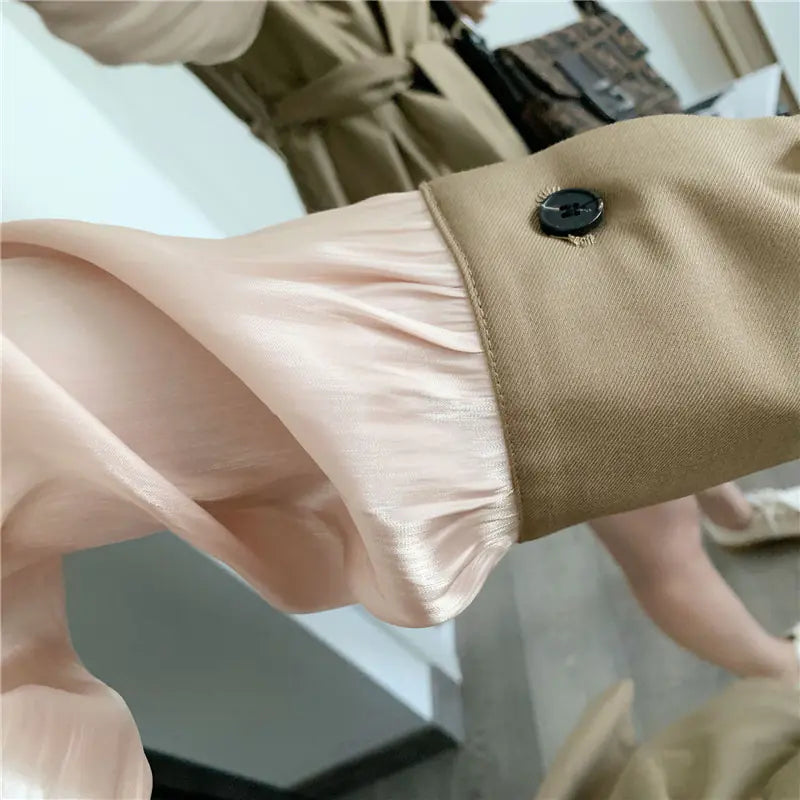 Korea Women's Fashion Trench Coat with Belt K423