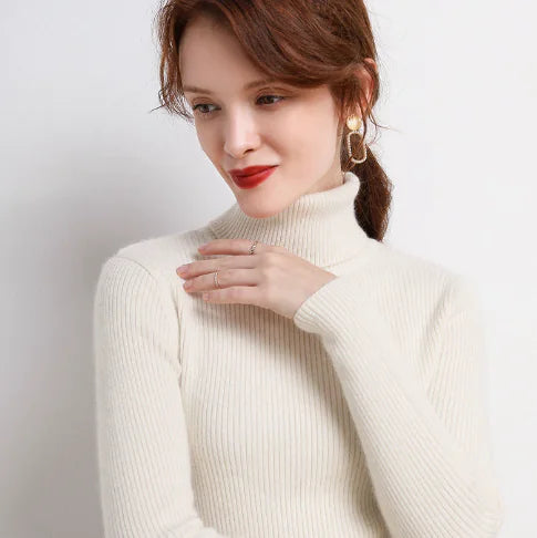 Women's Thick Turtleneck Base Layer for Fall and Winter
