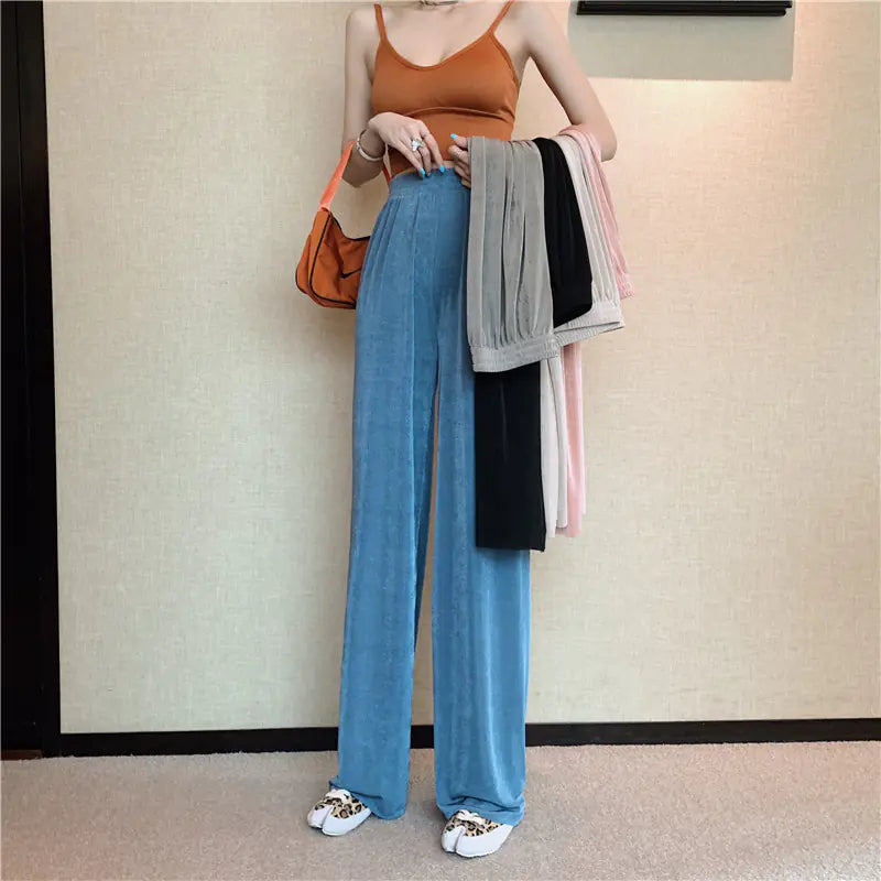 High-Waisted Casual Wide-Leg Pants for Women