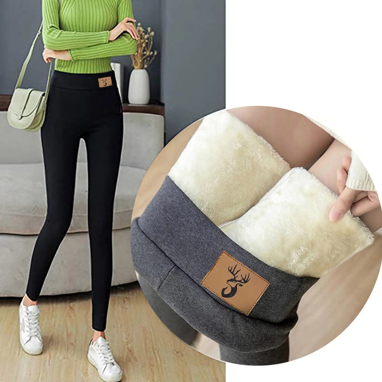 Women's High-Waisted Elastic Slim Casual Pants