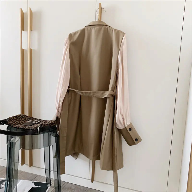 Korea Women's Fashion Trench Coat with Belt K423