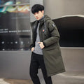 Men's Fashion Thick Warm Hooded Long Coat M-5XL