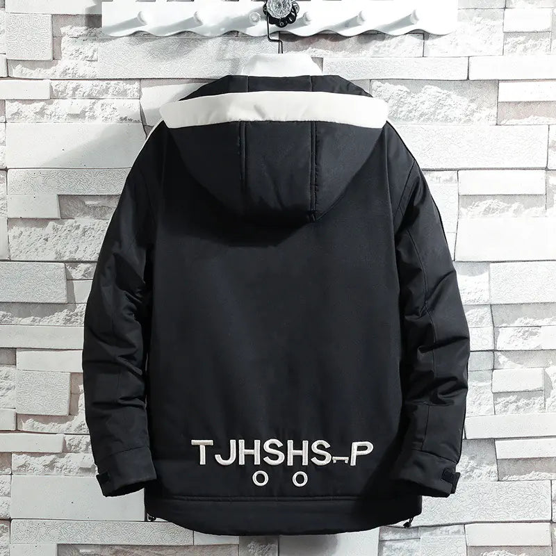 Men's Long Hooded Cotton Jacket - Winter Fashion