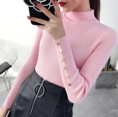 Turtleneck Sweater, Base Layer, Knit Top