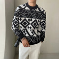 South Korean Men's Geometric Jacquard Trend