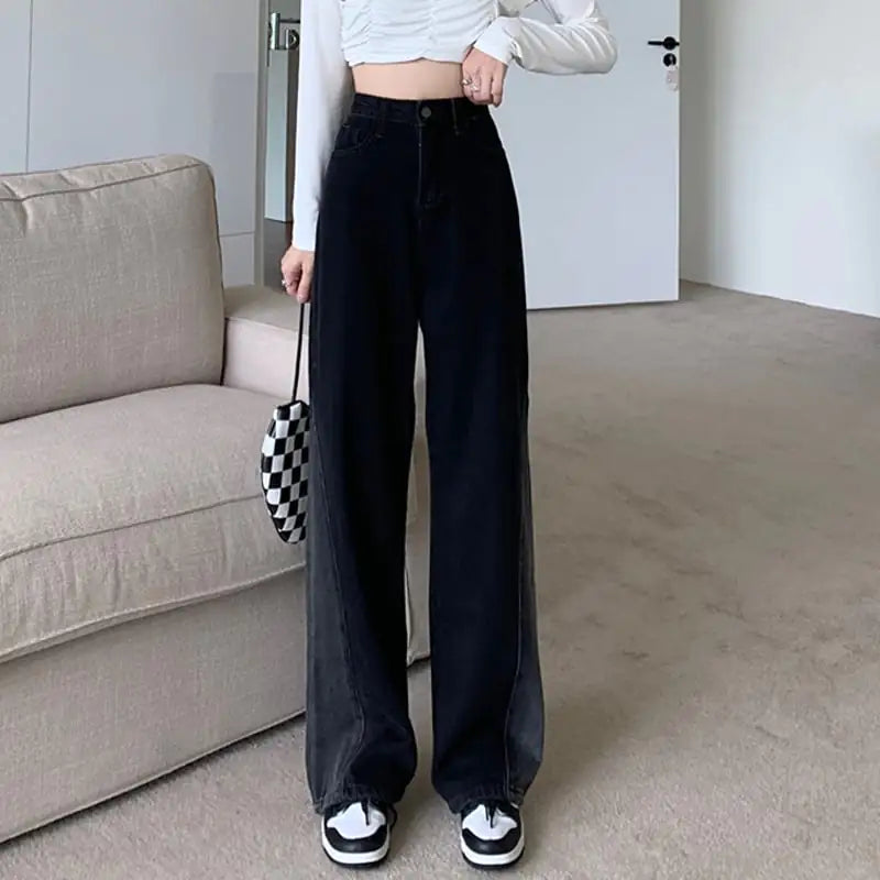 Women's High-Waisted Loose Wide-Leg Pants