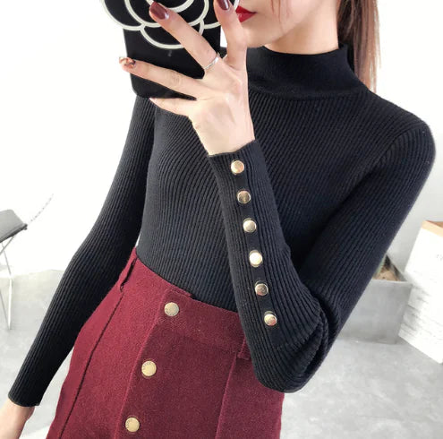 Turtleneck Sweater, Base Layer, Knit Top