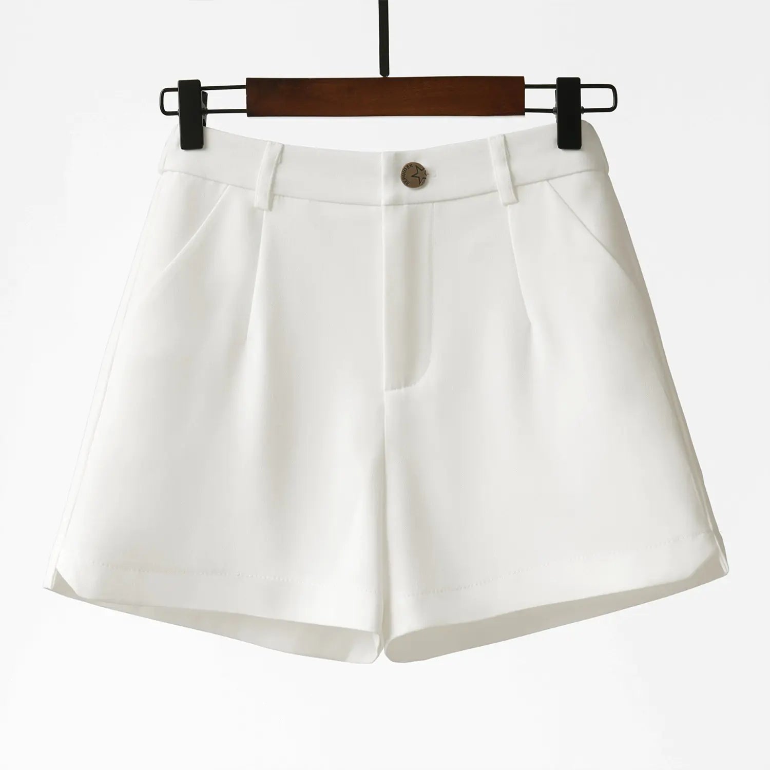 High-Waisted Wide Leg Casual Black Pants Suit