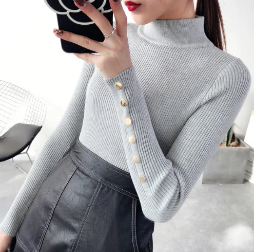 Turtleneck Sweater, Base Layer, Knit Top