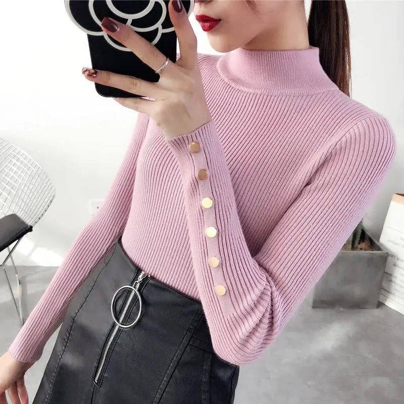 Turtleneck Sweater, Base Layer, Knit Top