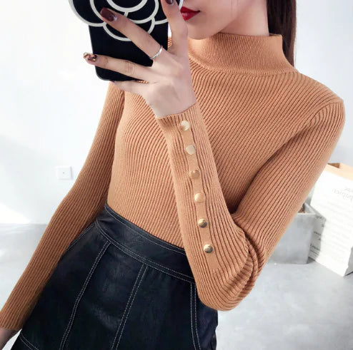 Turtleneck Sweater, Base Layer, Knit Top
